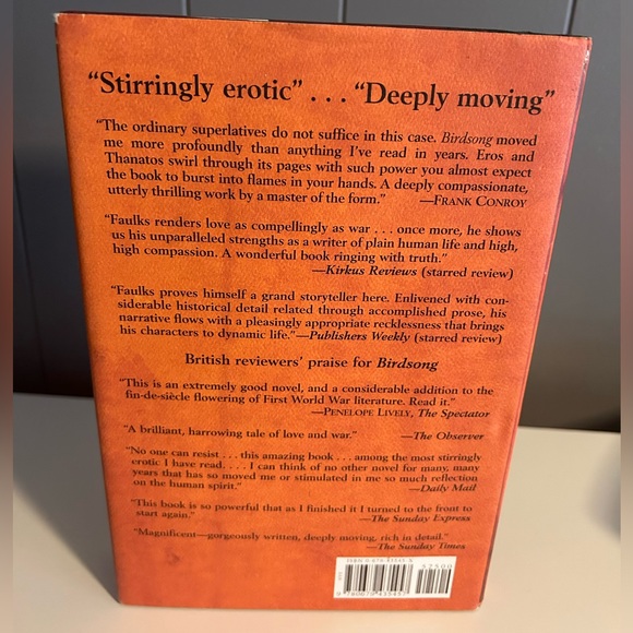 Birdsong Book By Sebastian Faulks - Picture 3 of 4